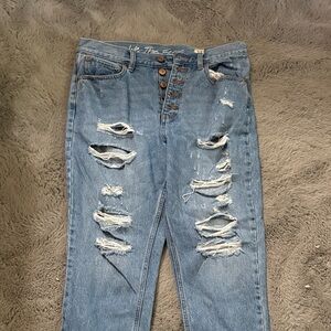 We The Free Distressed Blue Jeans